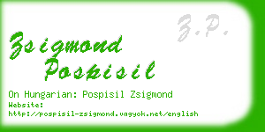 zsigmond pospisil business card